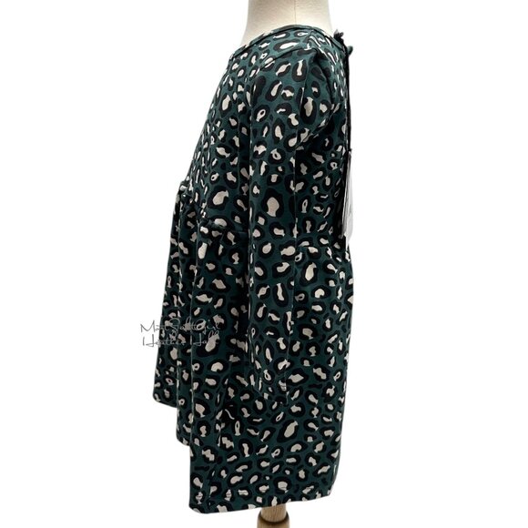Carlijnq NWT Organic Leopard Print Dress Size 1-2 Year Kids - Picture 2 of 6